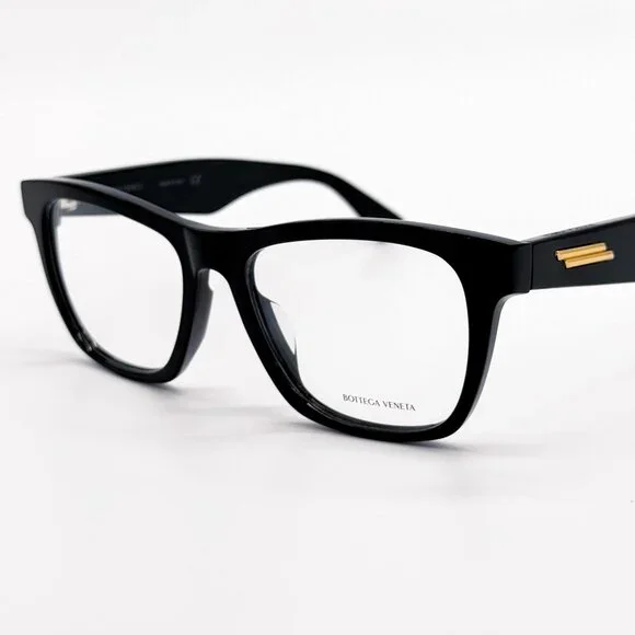 NEW BOTTEGA VENETA EYEGLASSES BV1120OA 001 BLACK SQUARE WOMEN EYEWEAR